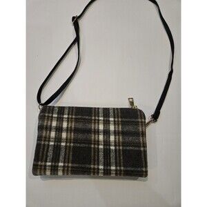 Jen & Co. Riley Plaid 3 Compartment Crossbody/Wristlet.